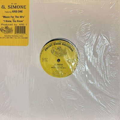 画像1: G. Simone feat. Krs-One - Music For The 90's (12'') (キレイ！！)