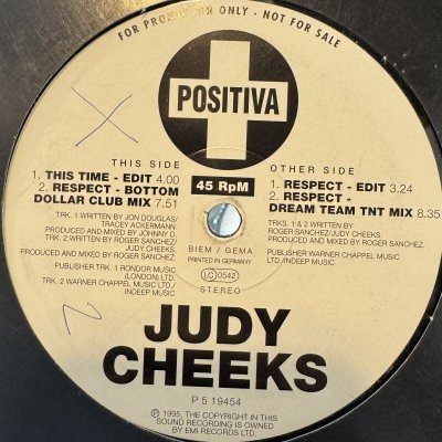 画像1: Judy Cheeks - This Time (12'')