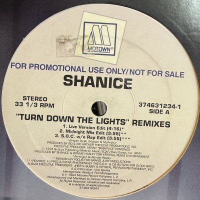 画像1: Shanice - Turn Down The Lights (Remixes) (12'')