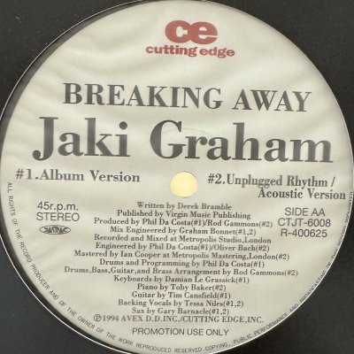 画像1: Jaki Graham - Breaking Away (a/w Ain't Nobody) (12'') (新品!!)