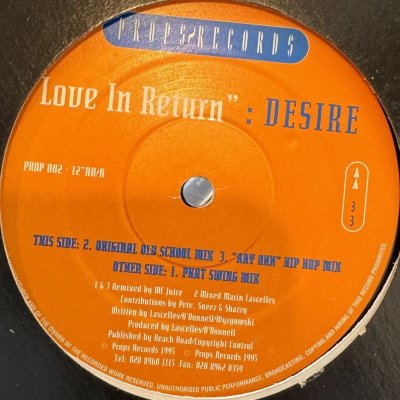 画像1: Desire - Love In Return (12'')