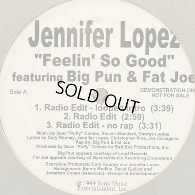 画像1: Jennifer Lopez feat. Big Pun & Fat Joe - Feelin' So Good (12'') (inc. Radio Edit Looped Intro) (US Promo!!)