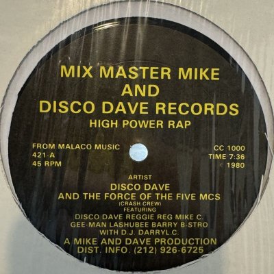 画像1: Disco Dave And The Force Of The 5 MCs - High Power Rap (12'')