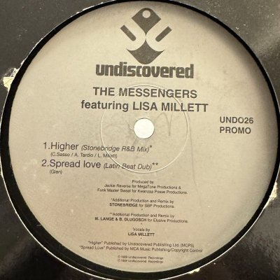画像1: The Messengers feat. Lisa Millett - Higher (12'') (Promo!!!!!)