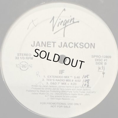 画像1: Janet Jackson - If (Promo Only Remix !!) (12'')