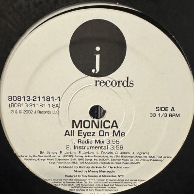 画像1: Monica - All Eyez On Me (12'') (キレイ！！)