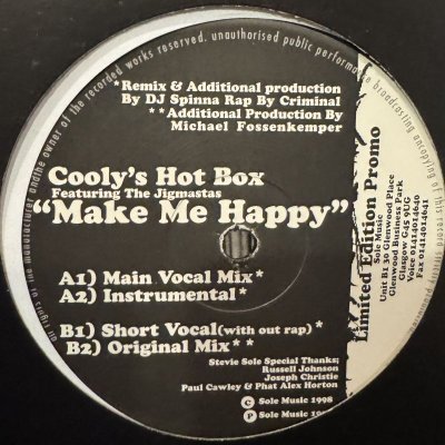 画像1: Cooly's Hot Box - Make Me Happy (12'')