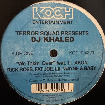 画像1: DJ Khaled feat. T.I., Akon, Rick Ross, Fat Joe, Lil' Wayne & Baby - We Takin' Over (12'')