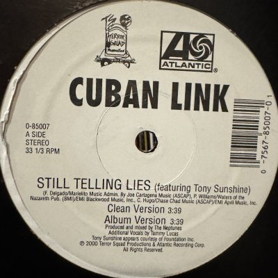 画像1: Cuban Link feat. Tony Sunshine - Still Telling Lies (12'')