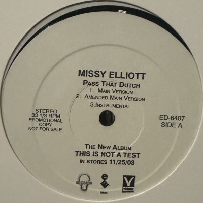 画像1: Missy Elliott - Pass That Dutch (12'') (US Promo !!) (キレイ！！)