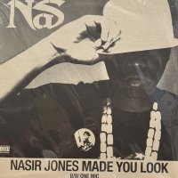 Nas - Made You Look / One Mic (12'') (レアなジャケ付きUK盤！！) (ピンピン！！)