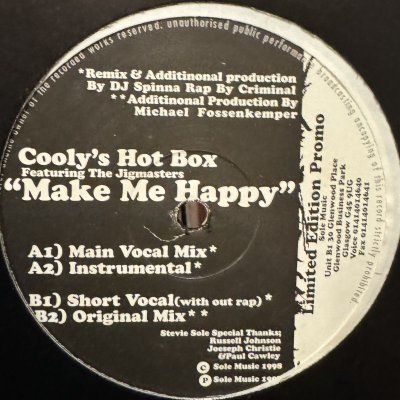 画像1: Cooly's Hot Box - Make Me Happy (12'')