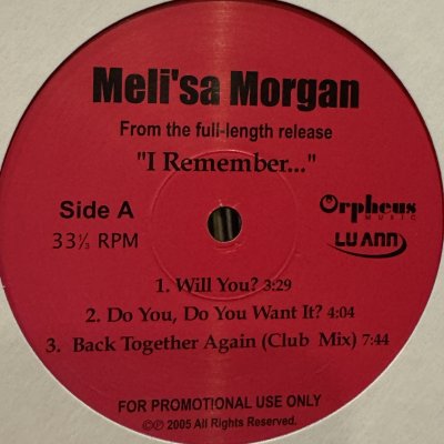 画像1: Meli'sa Morgan - Back Together Again (12'')