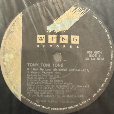 画像1: Tony Toni Tone - If I Had No Loot (12'')