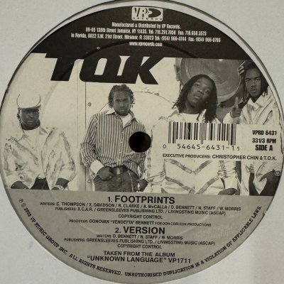 画像1: T.O.K. - Footprints / Hey Ladies (12'')