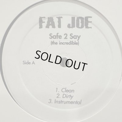 画像1: Fat Joe - Safe 2 Say (The Incredible) (12'')