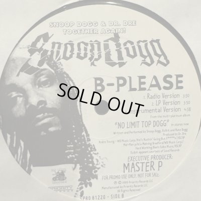 画像1: Snoop Dogg feat. Xzibit & Nate Dogg - B-Please (12'') (White) (特価！！)