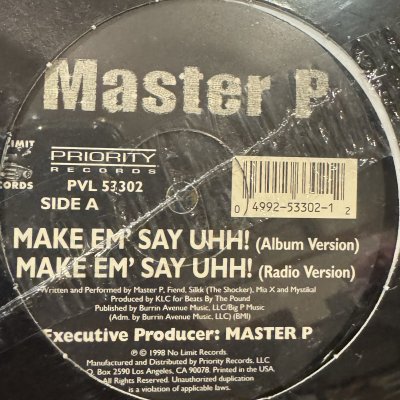 画像1: Master P - Make Em' Say Uhh! (12'') (奇跡の新品未開封!)