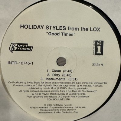 画像1: Holiday Styles - Good Times (12'')