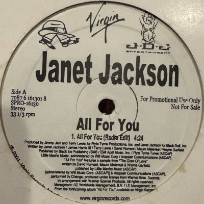 画像1: Janet Jackson - All For You (12'') (US Promo !!)