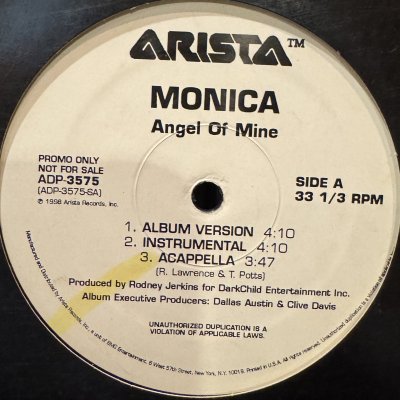 画像1: Monica - Angel Of Mine (12'')