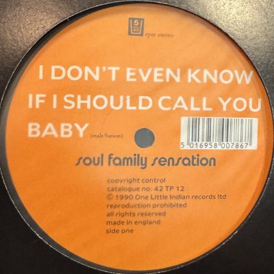 画像1: Soul Family Sensation - I Don't Even Know If I Should Call You Baby (12'') (キレイ！！)