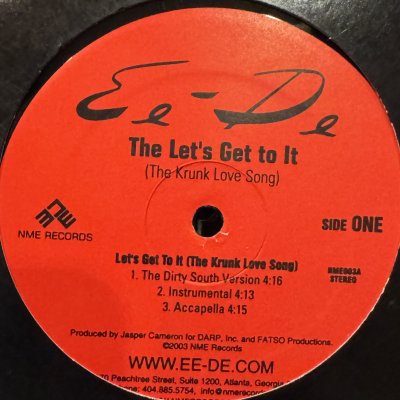 画像1: Ee-De - Let's Get To It (The Krunk Love Song) (12'')