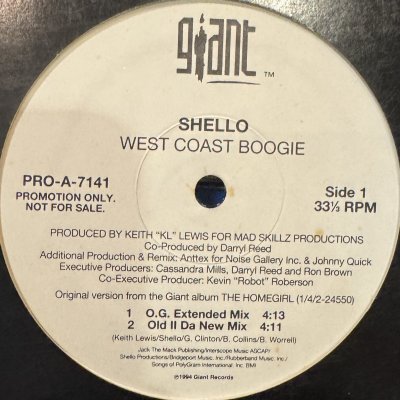 画像1: Shello - West Coast Boogie (US Promo Only Remix !!) (12'') (キレイ！！)