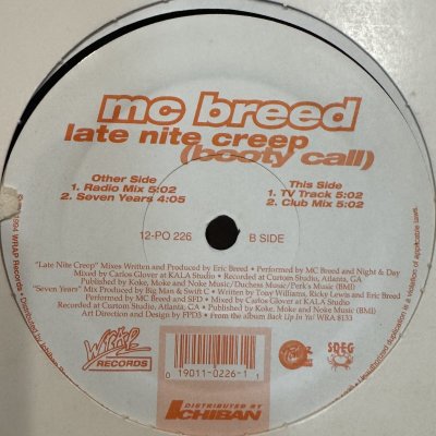 画像1: MC Breed - Late Nite Creep (Booty Call) (12'')