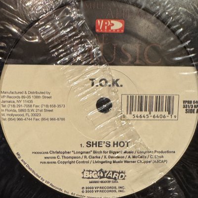 画像1: T.O.K. / Wayne Marshall - She's Hot / Marshall Town (12'') (キレイ!!)