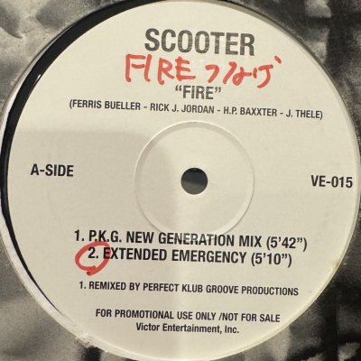 画像1: Scooter - Fire (P.K.G. New Generation Mix) (12'')