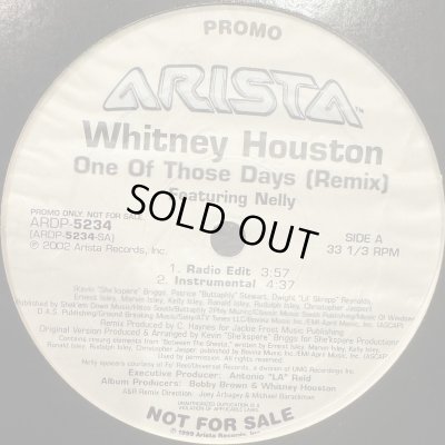 画像1: Whitney Houston feat. Nelly - One Of Those Days (Remix) (12'') (US Original Promo !!)