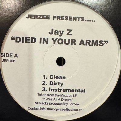 画像1:  Jay-Z & Cassidy - Died In Your Arms (b/w Cold As Ice) (12'') (キレイ!!)