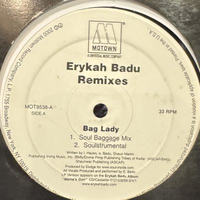 画像1: Erykah Badu - Bag Lady (Remixes) (12'')