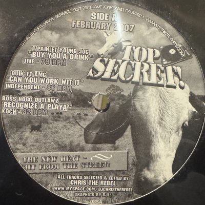 画像1: Various - Top Secret! February 2007 (inc. T-Pain - Buy You A Drink and more) (12'')