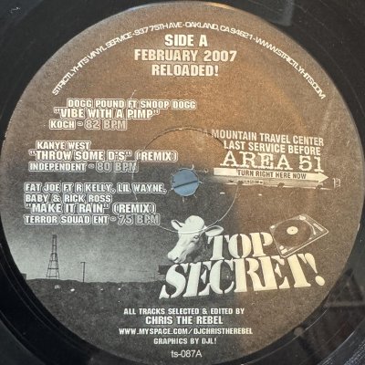 画像1: Various - Top Secret! February 2007 Reloaded! (inc. Fat Joe - Make It Rain, DJ Khaled - We Takin Over and more) (12'')