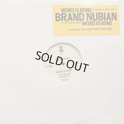 画像1: Brand Nubian - Word Is Bond (12'') (US Promo !!) (キレイ!!)