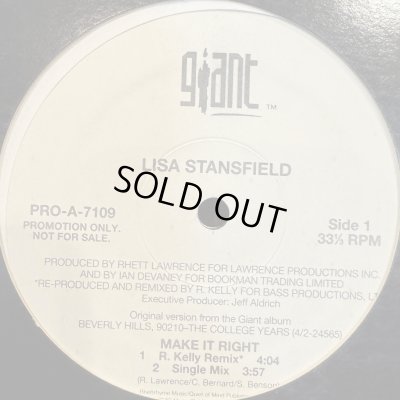 画像1: Lisa Stansfield - Make It Right (R. Kelly Remix) (12'') (US Promo Only Remix !!)
