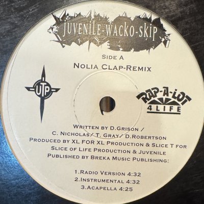 画像1: Juvenile, Wacko, Skip - Nolia Clap (Remix) (12'')