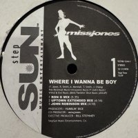 Miss Jones - Where I Wanna Be Boy (The G-Man Mix, Uptoen Extended Mix) (12'')