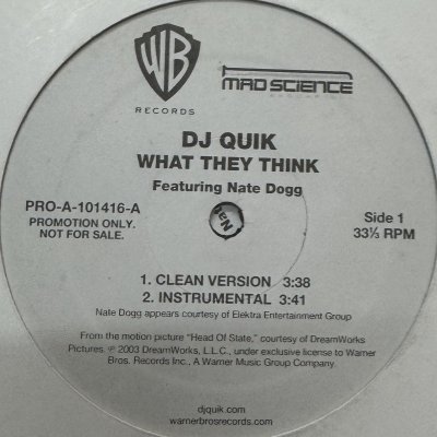 画像1: DJ Quik feat. Nate Dogg - What They Think (12'')
