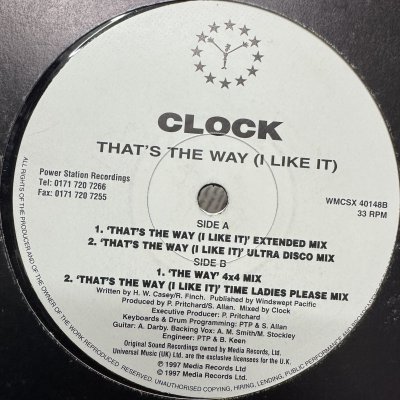 画像1: Clock - That's The Way (I Like It) (12'') (キレイ!!)