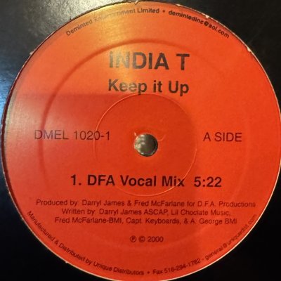 画像1: India T - Keep It Up (12'')