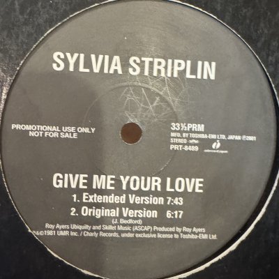 画像1: Sylvia Striplin - Give Me Your Love (Extended Version 7:43) / Michael Viner's Incredible Bongo Band - Apache (Club Edit 5:54) / Billy Squier - Big Beat (Big Beat Version 4:07) (12'')