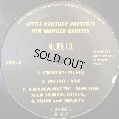 画像1: Little Brother Presents 9th Wonder - Remixes Vol. 2 (12'') (inc. Nas - One Love, Mobb Deep - Quiet Storm and more) (キレイ!!)