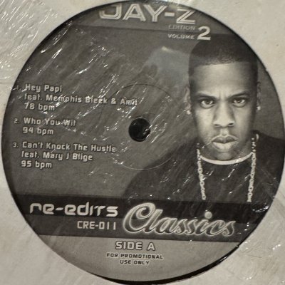 画像1: Jay-Z - Re-Edits Jay-Z Edition Volume 2 (inc. Who You Wit, Can't Knock The Hustle, Stop, Money Ain't A Thing, Feelin' It, Hey Papi) (12'')