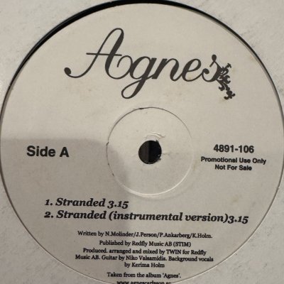 画像1: Agnes - Stranded b/w Emotional (12'')