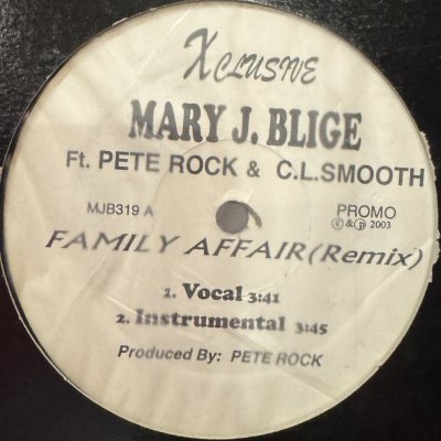 画像1: Mary J. Blige feat. Pete Rock &amp; C.L. Smooth - Family Affair (Pete Rock Remix) (12'') (キレイ!!)