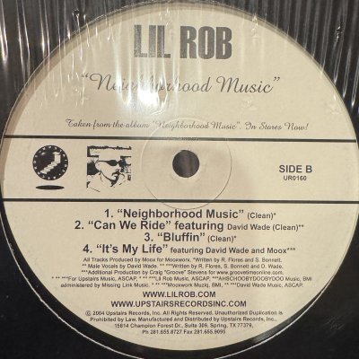 画像1: Lil Rob - Neighborhood Music (b/w It's My Life) (a/w NB Ridaz - So Fly) (12'')
