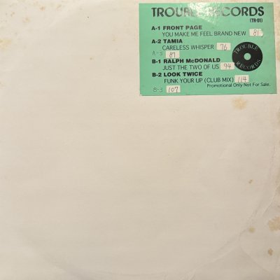 画像1: Various - Trouble Records (inc. Front Page - You Make Me Feel Brand New, Tamia - Careless Whisper, Ralph MacDonald - Just The Two Of Us, Look Twice - Funk Your Up (Club Mix)) (12'')